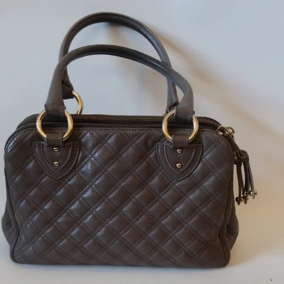 Marc Jacobs Blake Quilted Venetia Satchel Handbag. Italian Leather. Puffer AUTH - Picture 7 of 17